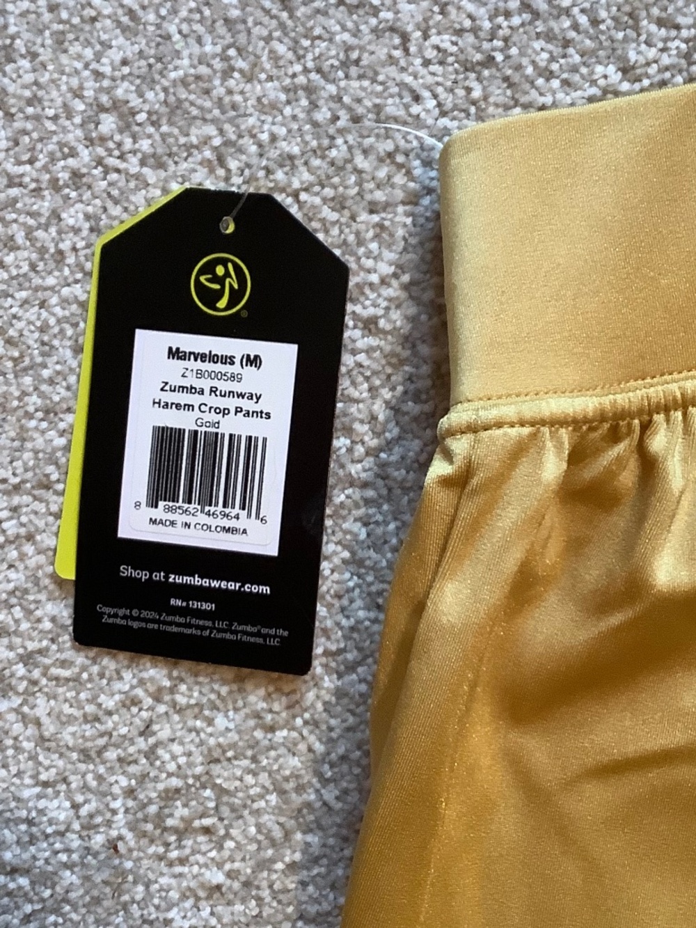 Zumba Runway Slim Ankle joggers Medium Gold - Picture 4 of 11